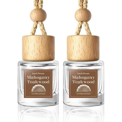2 Pack Car Air Freshener Diffuser 2 Pack Hanging Air Freshener Diffuser - Vanilla Cream Fragrance Oil Air D iffuser for Car