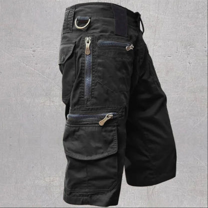 Men's Cotton Casual Cargo Shorts Summer New Loose Straight Oversized Workwear Shorts Multi Pockets Outdoor Short