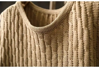 Winter Fall Fashion Vintage Sweater Women's O-neck Loose Casual Lazy-style Casual Pullover Tops Flower Print Patchwork Knitwear