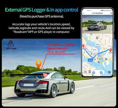 4K HD Car DVR Touch Screen Carplay & Android Auto Dash Cam Night Vision Video Recorder Driving Recorder
