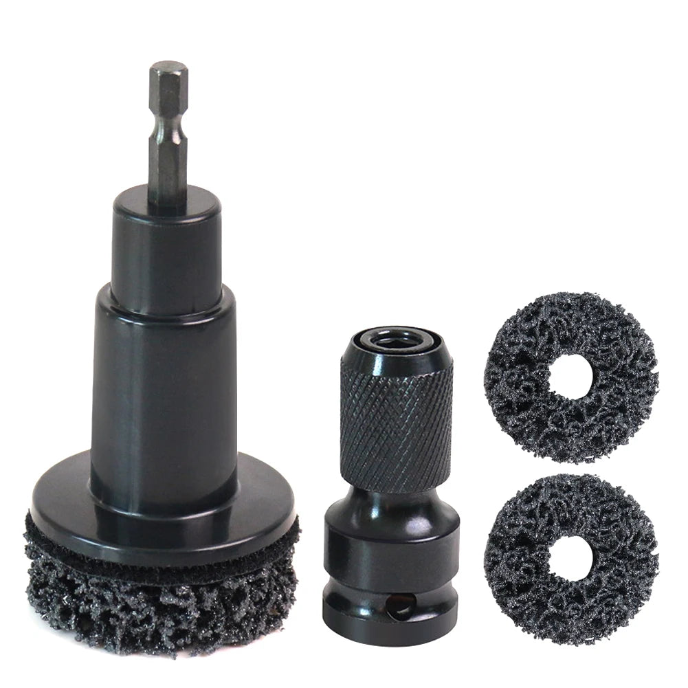 Professional Auto Wheel Hub Brush And Grinder Tool Kit - Brake Dust&Rust Removal Wheel Polishing Cleaner Set for Hub Maintenance