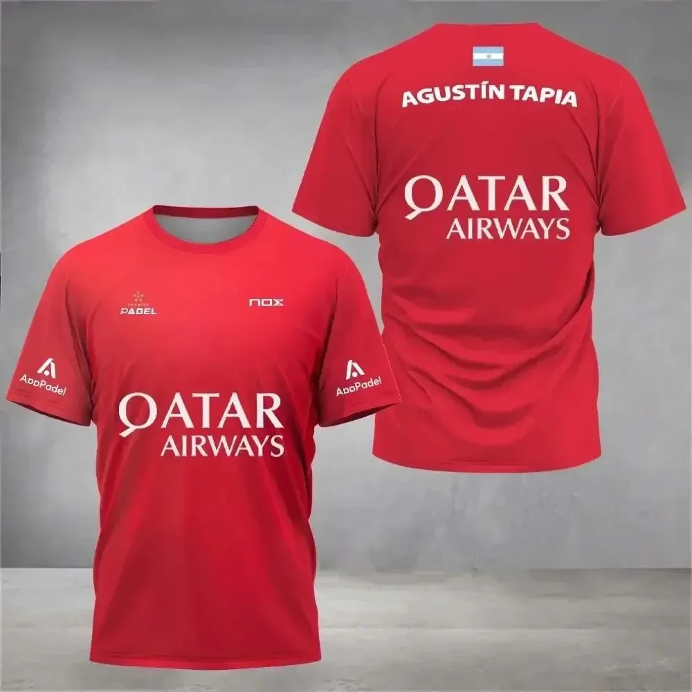 Summer Men's and Kids' Badminton and Tennis Sports Training Short Sleeve T-Shirt Casual Streetwear Top for Men