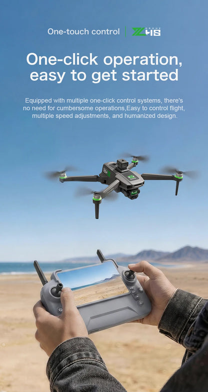 New ZH8 Drone 4KHD with Screen Brushless Flight Airdrop Foldable Large remote control Quadcopter for Aerial Photography FPV Dron