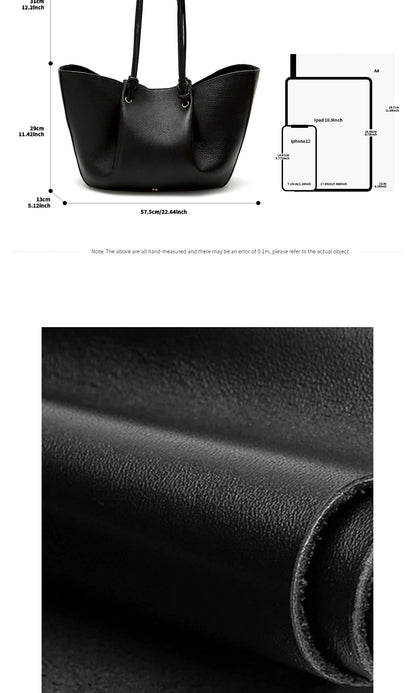 PG Women Pebbled Leather Tote Bag Large Capacity Fashion Shoulder Top Handle Handbag Elegant Daily Work
