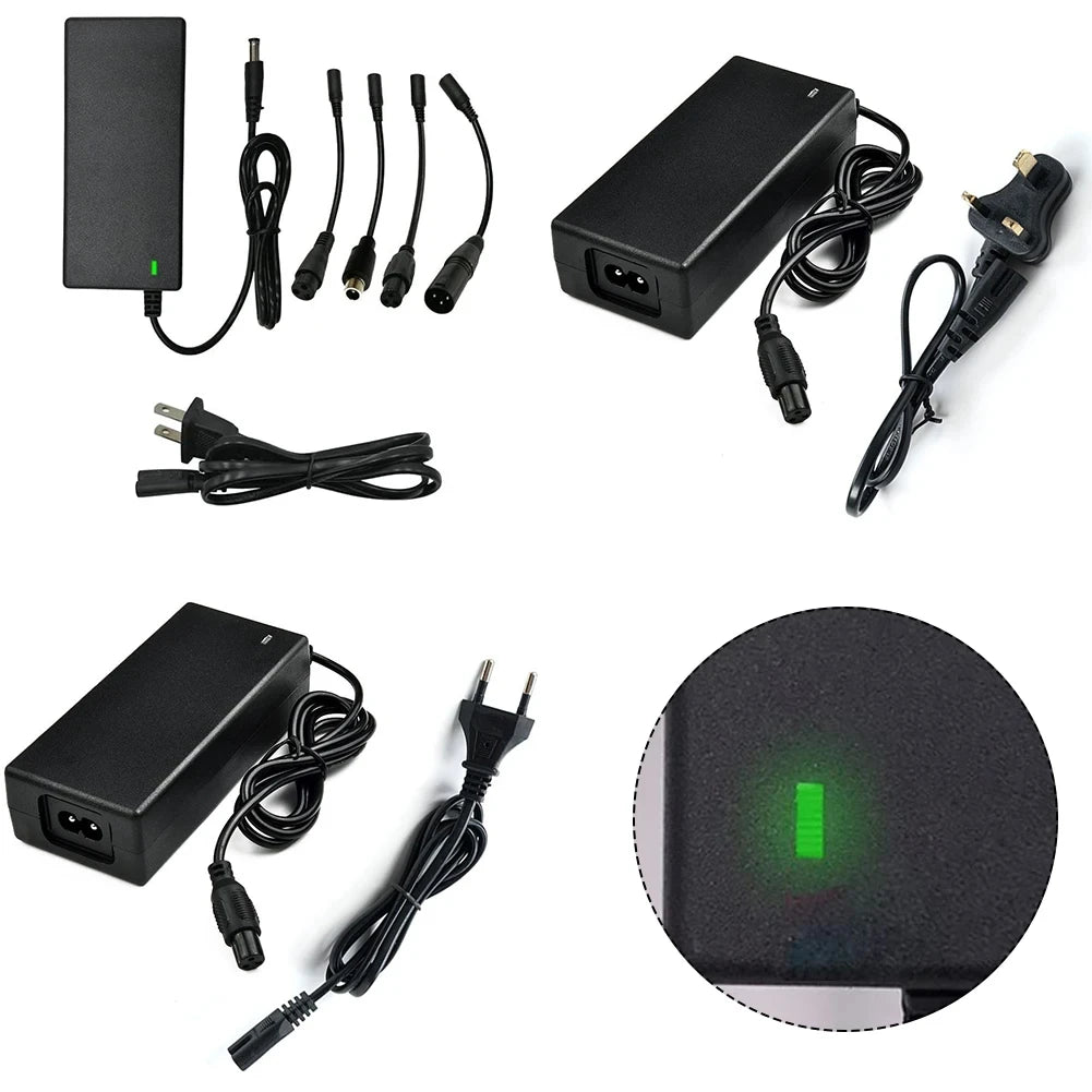 42V 54.6V 2A Battery Power Adapters For Lithium Battery Pack AC100-240V 36V 48V 2A Lithium Battery Charger 5 Plugs EU / US Plug