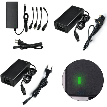 42V 54.6V 2A Battery Power Adapters For Lithium Battery Pack AC100-240V 36V 48V 2A Lithium Battery Charger 5 Plugs EU / US Plug