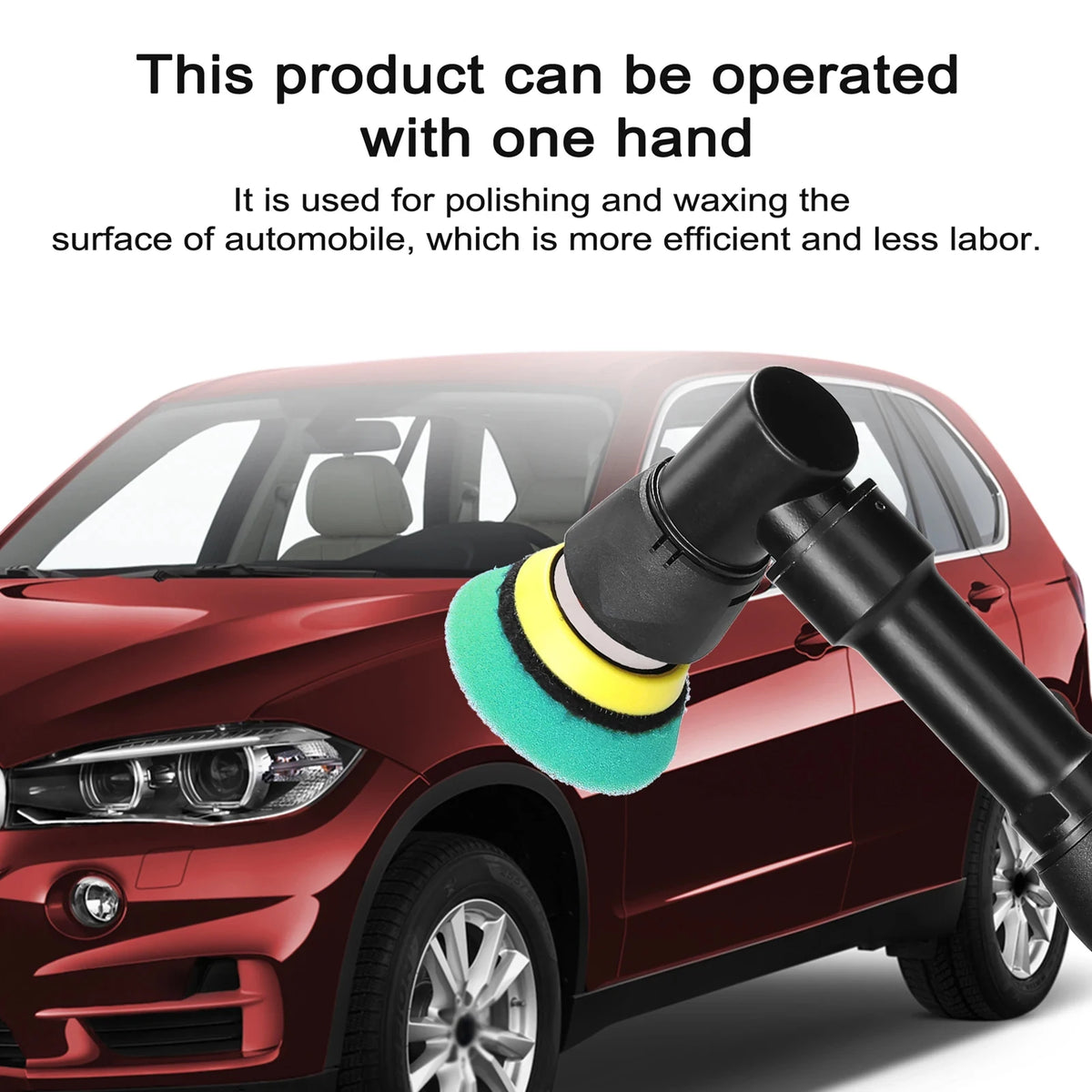 Cordless Mini Car Polisher RO/DA Portable Handheld Polishing Machine 5 Speed Levels &2 Rechargeable Batteries for Auto Detailing