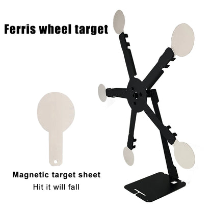 Shooting Target Five Magnetic Spinner Target Resetting and Rotate Metal Shooting Targrt for Shooting Practice