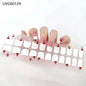 20/22Tips UV Semi cured Gel Nail Stickers Waterproof Long Lasting Full Gel Nail Wraps Press On Nail Decal DIY Manicure