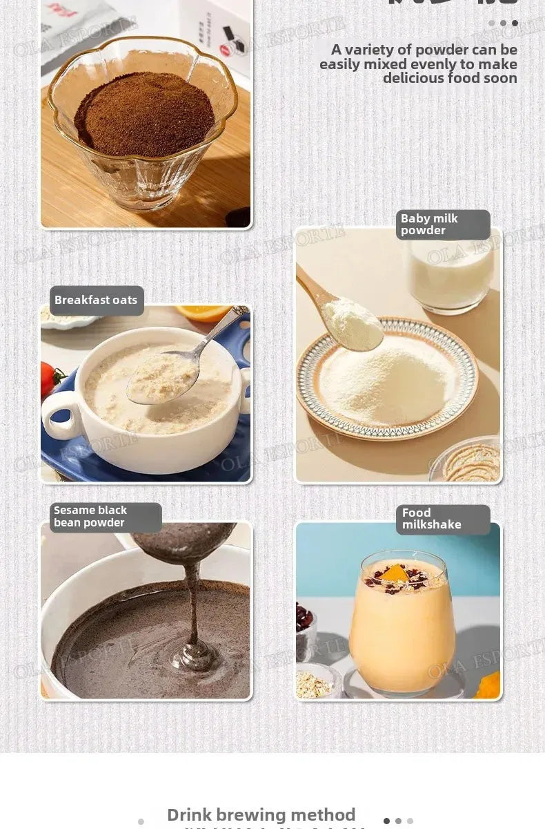 New Detachable Electric Mixing Cup Electric Protein Powder Shaker Cup USB Rechargeable Reusable Suitable For Lndoor/Outdoor Use