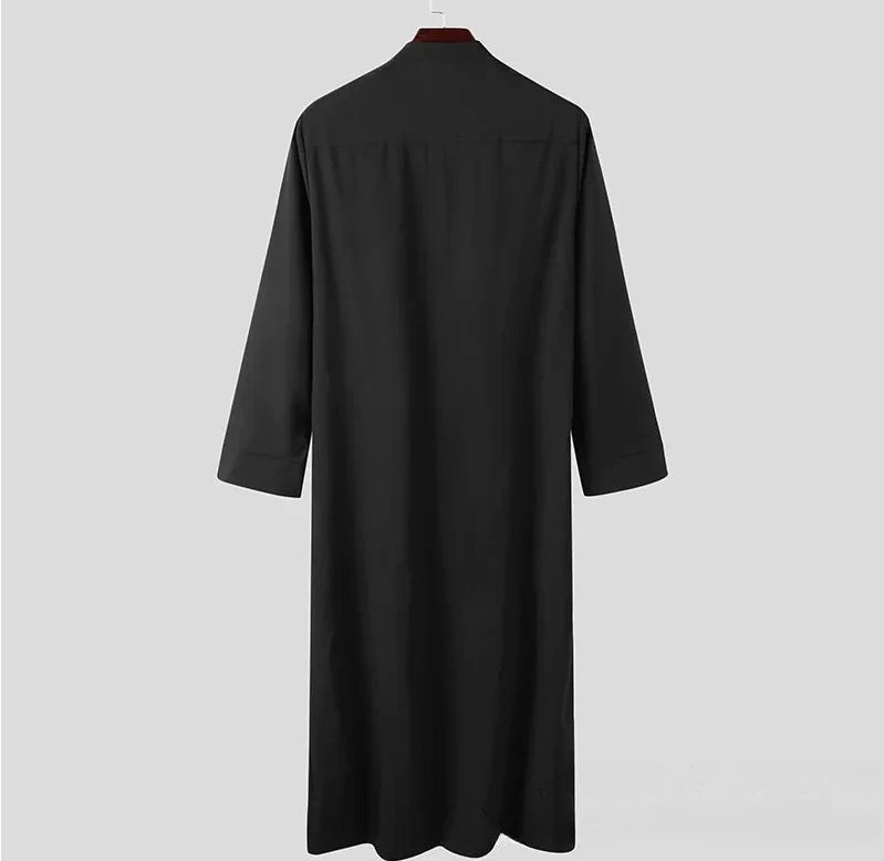 Men's2026 Loose Standing Collar Muslim Robes New Ethnic Round Collar Hui Robes Arab Middle East Men's Clothing Men Vintage Top