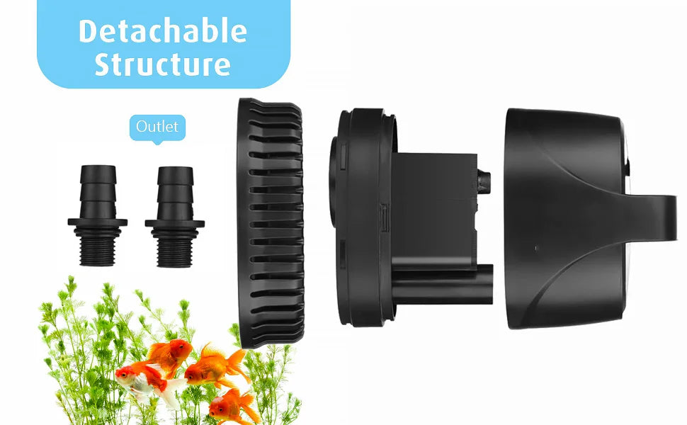 Submersible Water Pump, Ultra-Quiet Aquarium Pump for Pond, Garden Fountain, Underwater Use