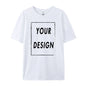 180g Custom Women Men Customised Printed 100% Cotton Short Sleeve Your Logo Photo Brand Text Tee Personalize Graphic Clothing