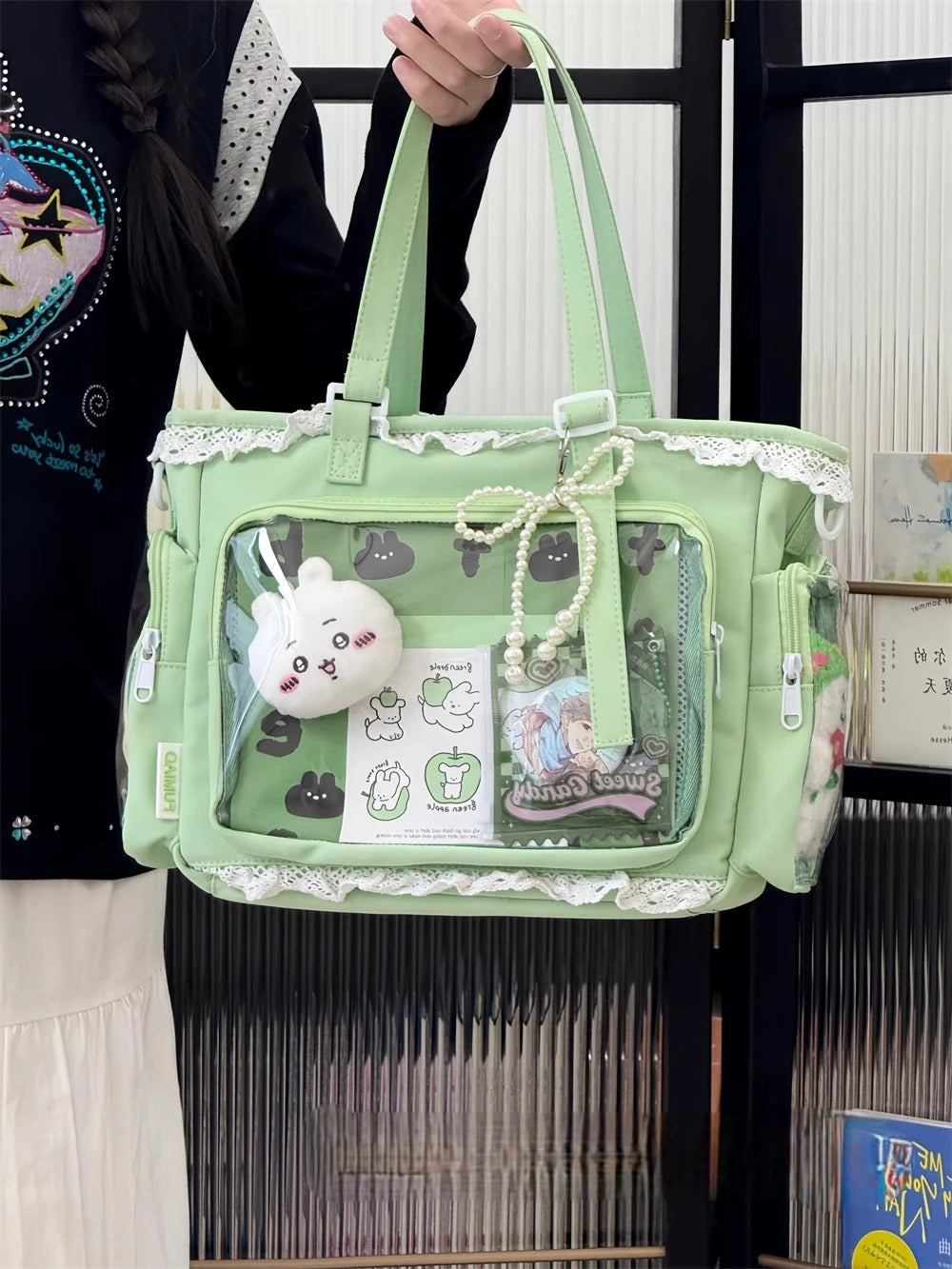 Ballet Girl Has A Large Appetite Itabag Japanese 2D Single Shoulder Cross Body Goods Bag Gift For Friends Only No Dolls No Card
