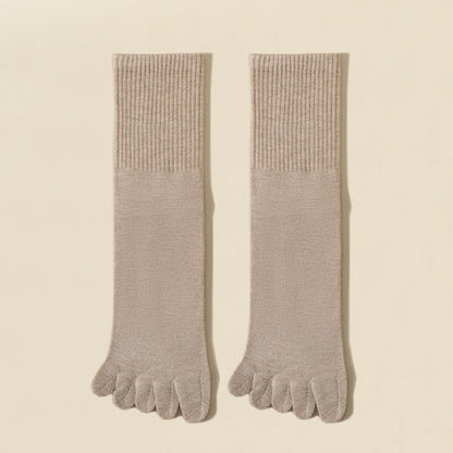 Wool Warm Five-finger Socks Comfortable Business Men's Toe Socks Sports Breathable Sweat Deodorant Solid Color Sock Male
