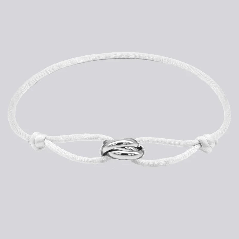 Zalman Wholesale GDS888 Luxury Unisex Bracelet 3 Metal Buckle Hand Chain Adjustable Men's Rope Bracelet for Women Jewelry Gifts