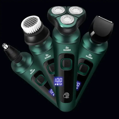 New Electric Shaver LED Digital Display Three-head Floating Razor USB Rechargeable Washing Multi-function Beard Knife
