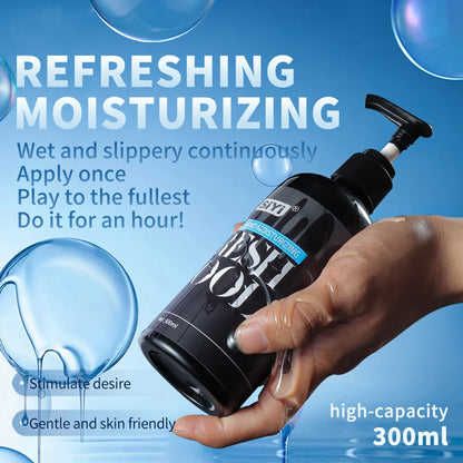 300ml Silicone-Based Lube with Press Pump,  Stringy Anal Lubricant Suitable for Sex Toys Ideal for Toys and Couples