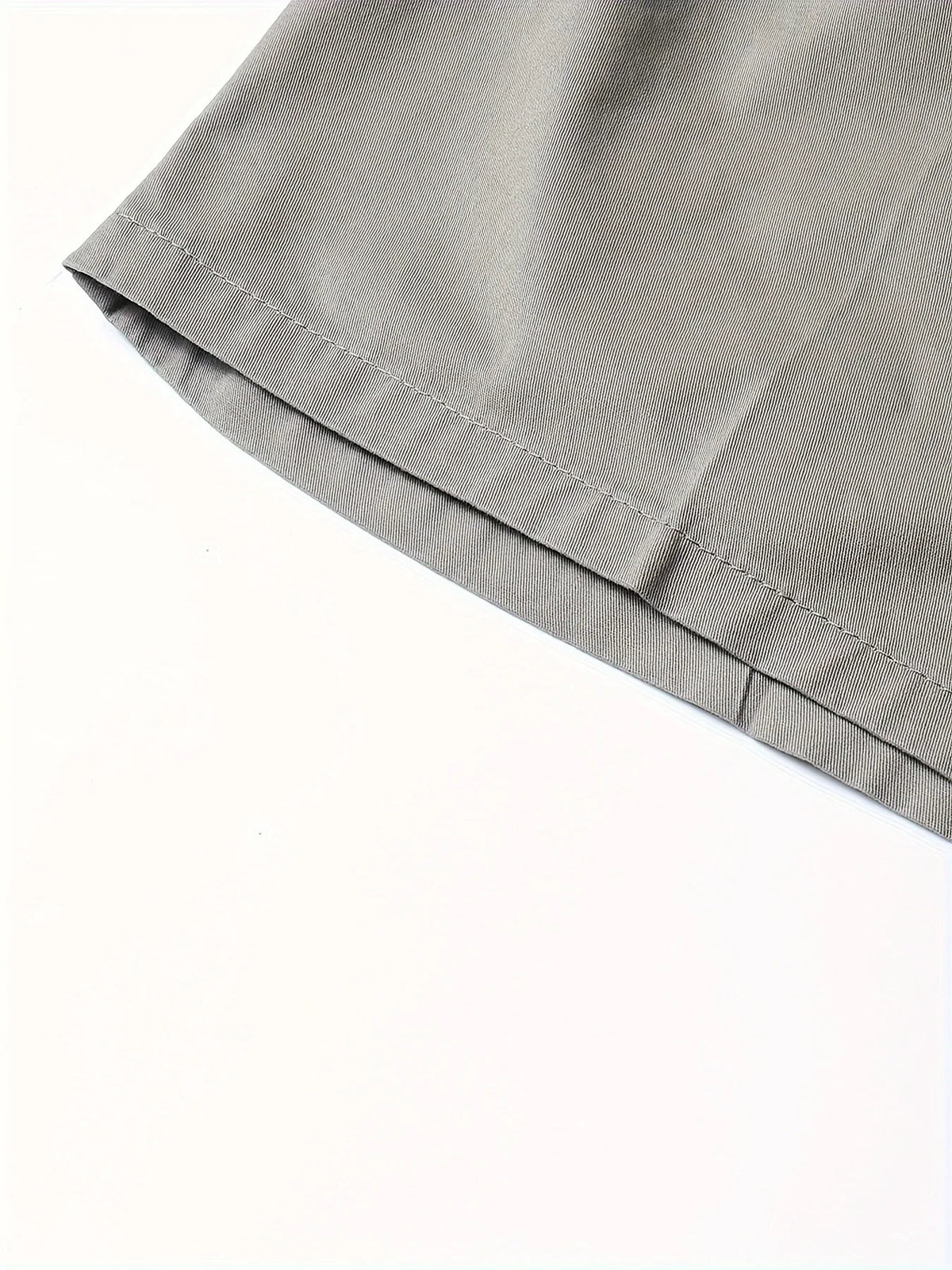 Cotton Cargo Shorts Men's Lightweight Breathable Solid Color Drawstring Waist with Zipper Pockets Casual Summer Short Pants