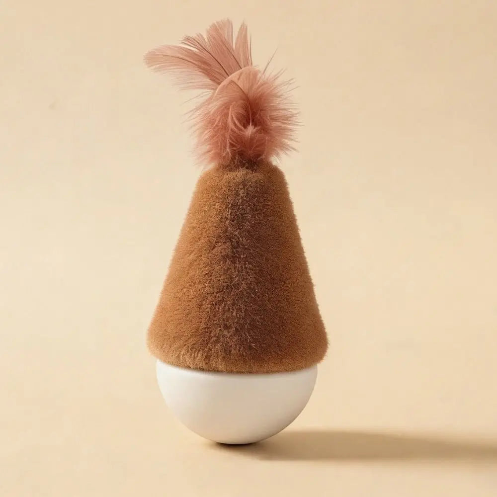 Creative Feather Tumbler Wobbler Bite-resistant Wobbler Design Interactive Cat Relaxed Non-toxic Tumbler Solo Play