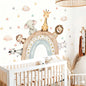 Cute Forest Animals Wall Stickers for Kids Rooms Children Boys Girls Baby Room Decoration Nursery Wallpaper Vinyl Elephant Lion