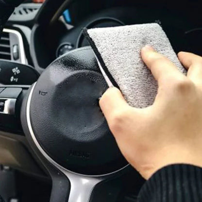 2/24PCS Soft Double Side Microfiber Scrubbing Sponge Car Leather Cleaning Microfiber Towel Wax Sponge Auto Detailing Tools