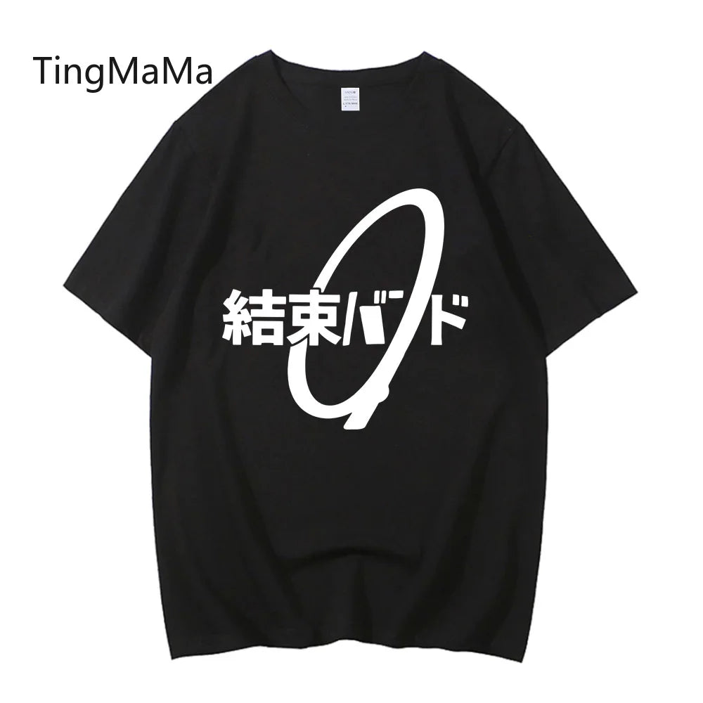 Unisex Anime Cos BOCCHI THE ROCK Hitori Gotoh Ljichi Nijika Cotton Casual Short Sleeve Tees High Quality Streetwear