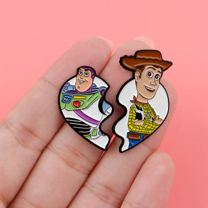 Cute Robot Enamel Pin Cartoon Dog Brooch For Coat Women's Brooches Fashion Lapel Badges Jewelry Gift for Friends
