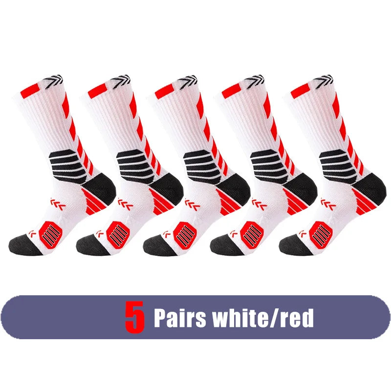Elite Sport Cycling Basketball Socks Compression Running Man Black Trend Breathable Long Hiking Damping Athletic Professional