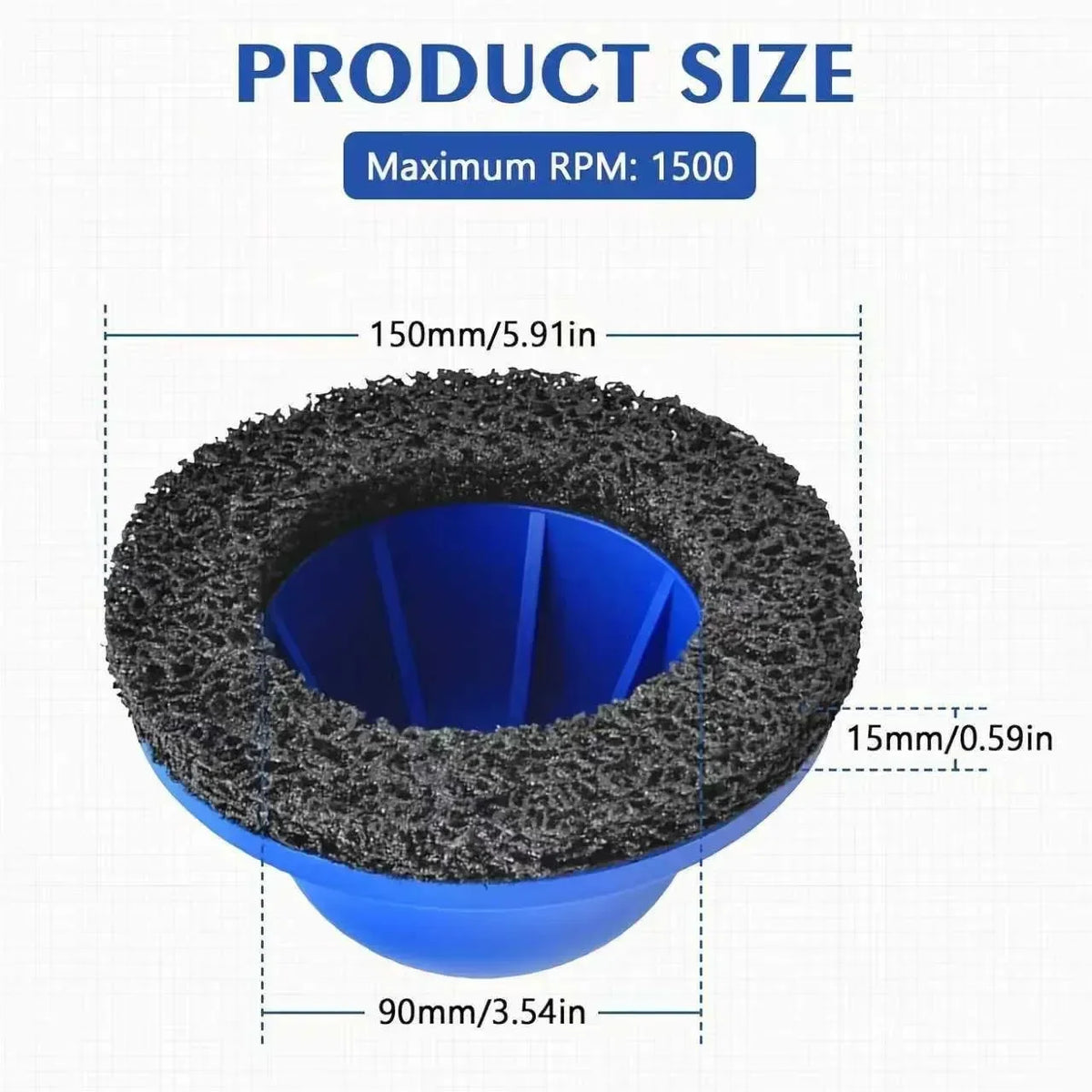 Vehicle Wheel Hub Grinding Machine Set 150mm for 1/2 Inch Rod Rust Removal Paint Polishing Wheel Brake Disc Cleaning Tool