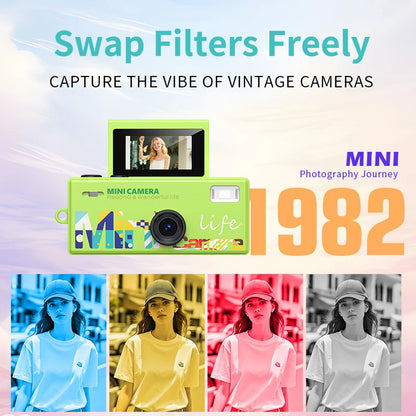 Ourlife Thumb Keychain Camera 0.96inch Flip Screen Retro CCD Mini Digital Camera 720P Very Small Camcorder Video Recorder