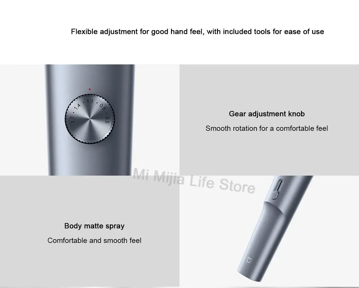 Mijia Hair Clipper 2 Household Wireless Trimmer Cutting Barber IPX7 Titanium Alloy Blade Men Sideburns Electric Shaver