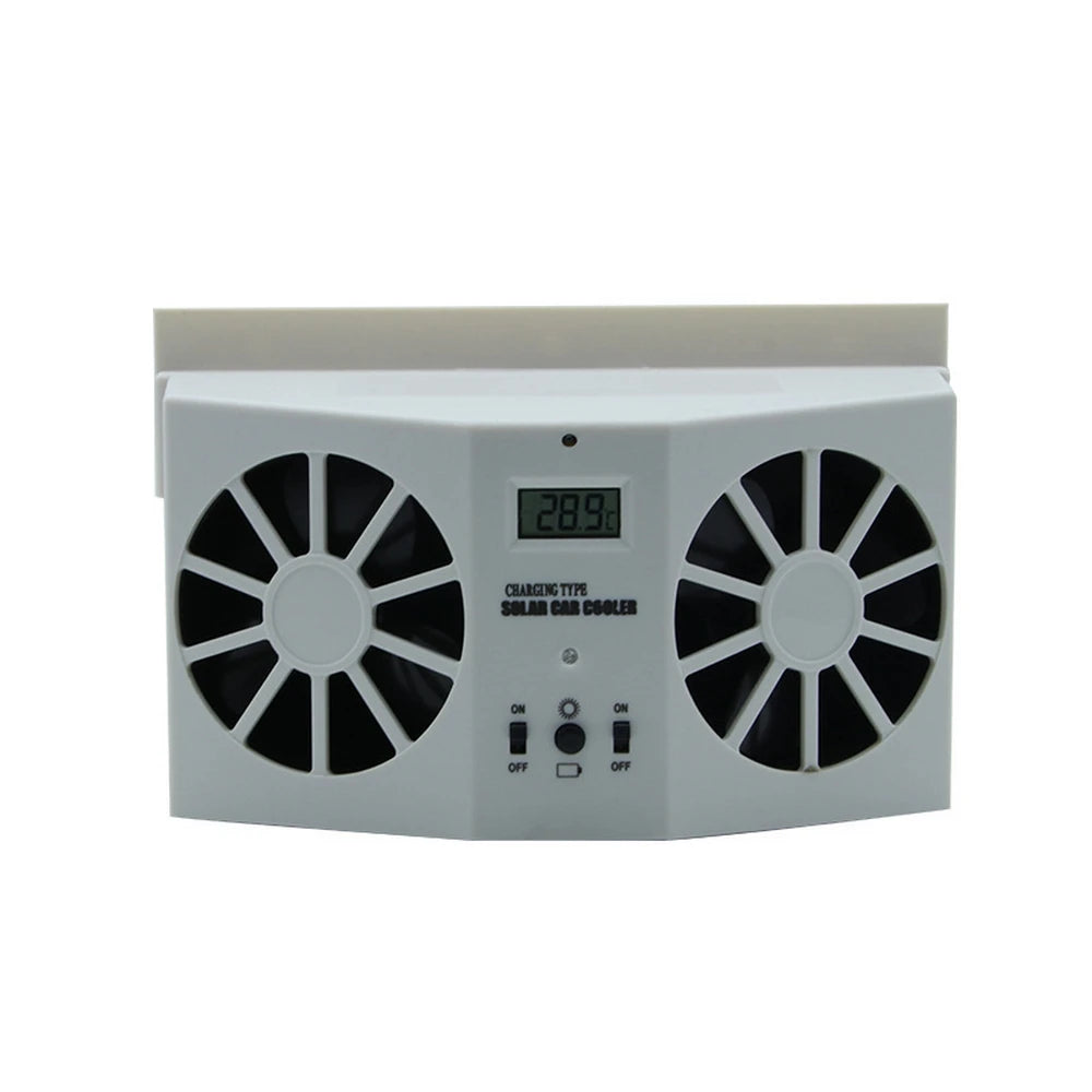 Car Window Auto Exhaust Fan Cooler Solar Powered Air Vent Cool Cooling Air Vent Conditioner Ventilator Radiator Cooling System