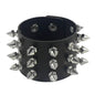Vintage Leather Bracelets Punk Row Cuspidal Spikes Rivet Stud Wide Cuff PU Leather Punk Gothic Rock Unisex goth accessories