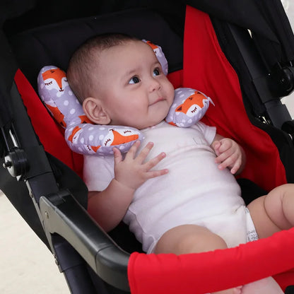 Baby Pillow Head Support Belt Set Protective Travel Car Seat Head Neck Support Pillows Newborn Children U Shape Headrest Cushion