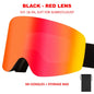 Professional Ski Goggles Adult Frameless Snow Goggles 100% UV400 Anti-Fog Magnetic Replaceable Lenses Snowboard Goggles