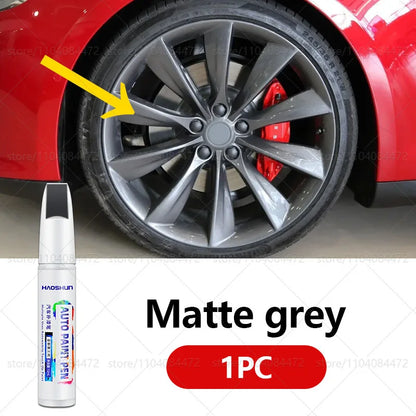 For Tesla Model 3 Y S X car wheel scratches repair pen Matte black dark gun gray silver black multiple colors Paint Repair Pen