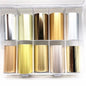 1 Box New Metal Nail Foils for Matt Transfer Paper Neon Stickers Champagne Nails Wraps Silver DIY Chameleon Nail Art Decorations