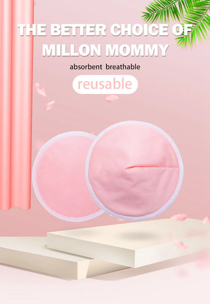 2pcs Organic Bamboo Viscose Nursing Breast Pads Washable Breastfeeding Pads Reusable Breast Pads for Breastfeeding Nursing Pads