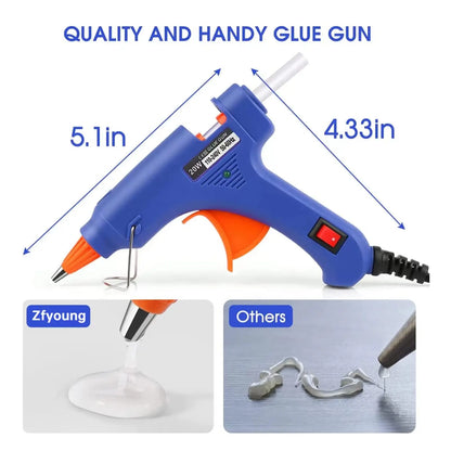 20W Mini Hot Melt Glue Gun EU Electric DIY Industrial Household Repair Tool with Thermo Heat Temperature