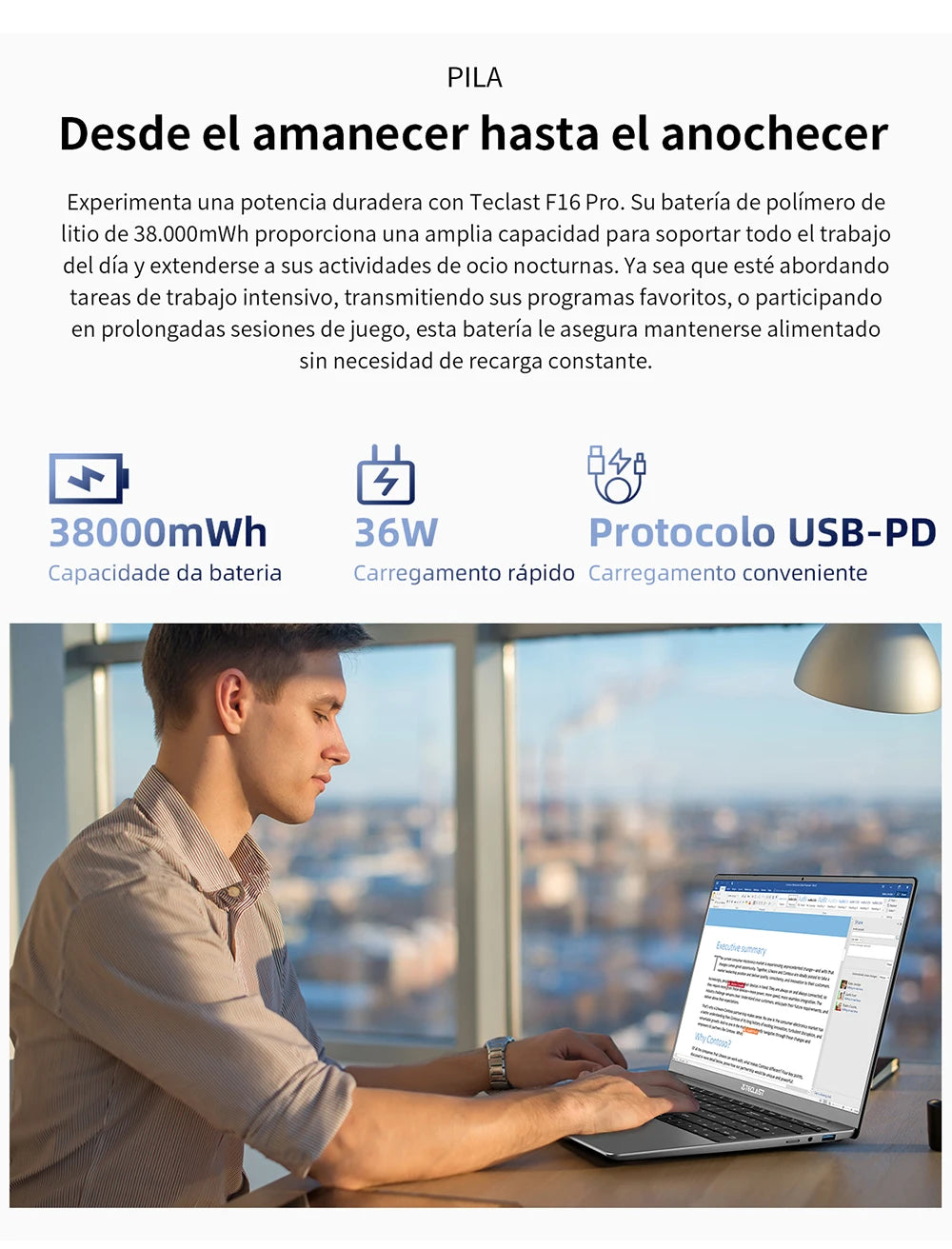 TECLAST F16 Pro 15.6 inch Laptop 16GB RAM 512GB SSD Computers for Intel N95 CPU 1920x1080 IPS Backlit Keyboard Mini-HDMI WiFi 6 USB3.2 F16Pro Notebook