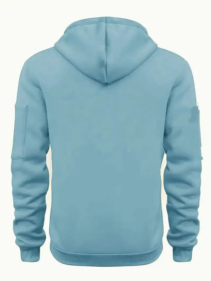 Men Autumn and Winter New Hoodies Long Sleeve Sweatshirt Pocket Zipper Design Hooded Sweatshirt Men Sportswear Casual Jacket