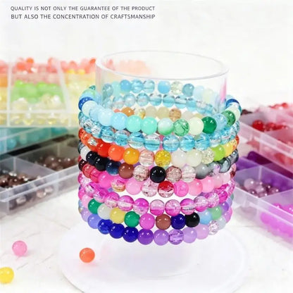 DIY Bracelet Making 6mm Glass Loose Beads Full Set Jewelry Accessories Beading Supplies for Handmade Ornament Creation