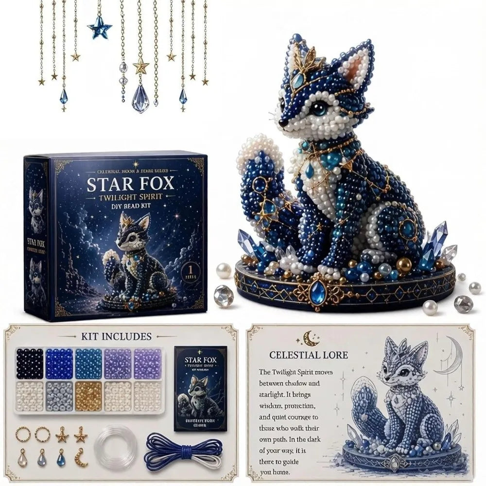 3D Design Animal Guardian Beading Kit Animal Shape Material Package DIY Beadwork Craft Kit with Colorful Beads Handmade
