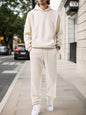 Men's Autumn and Winter Solid Color Hoodie+jogging Pants Two-piece Set Fashionable Outdoor Casual Sportswear Men's Tracksuit