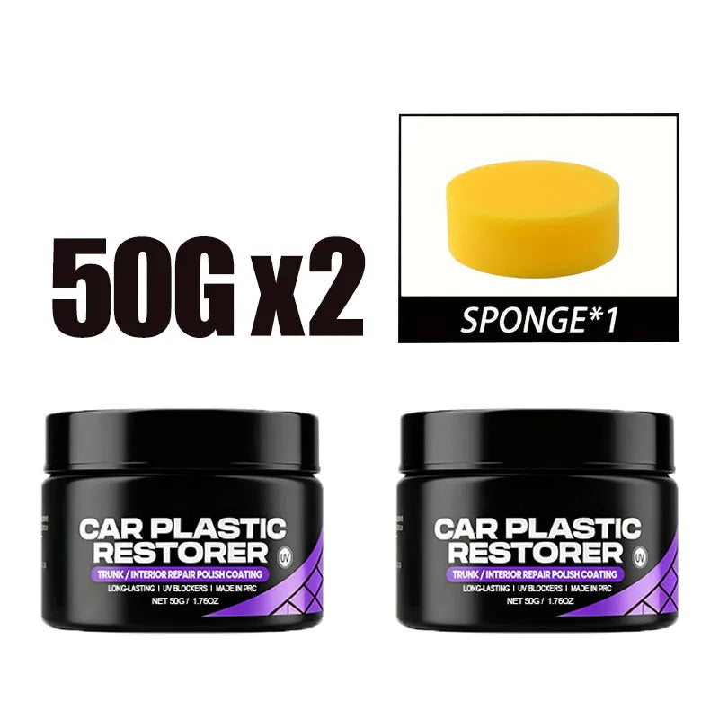 Car Plastic Restorer Back To Black Gloss Auto Interior Leather Panel Clean Renewal Wax Coating Agent Auto Polish Repair Coating