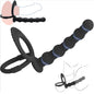 Double Penetration Dildo Dual Stimulation Vibrator for Couples, Anal Beads, G-Spot Massager, Cock Ring, Adult Sex Toys