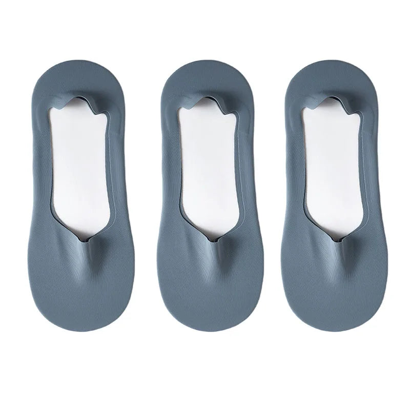 5 Pairs/Lot Men's Socks Breathable Silicone Non-slip Invisible Won't Fall Off Boat Sock Comfortable Breathable Ultra-thin Sox