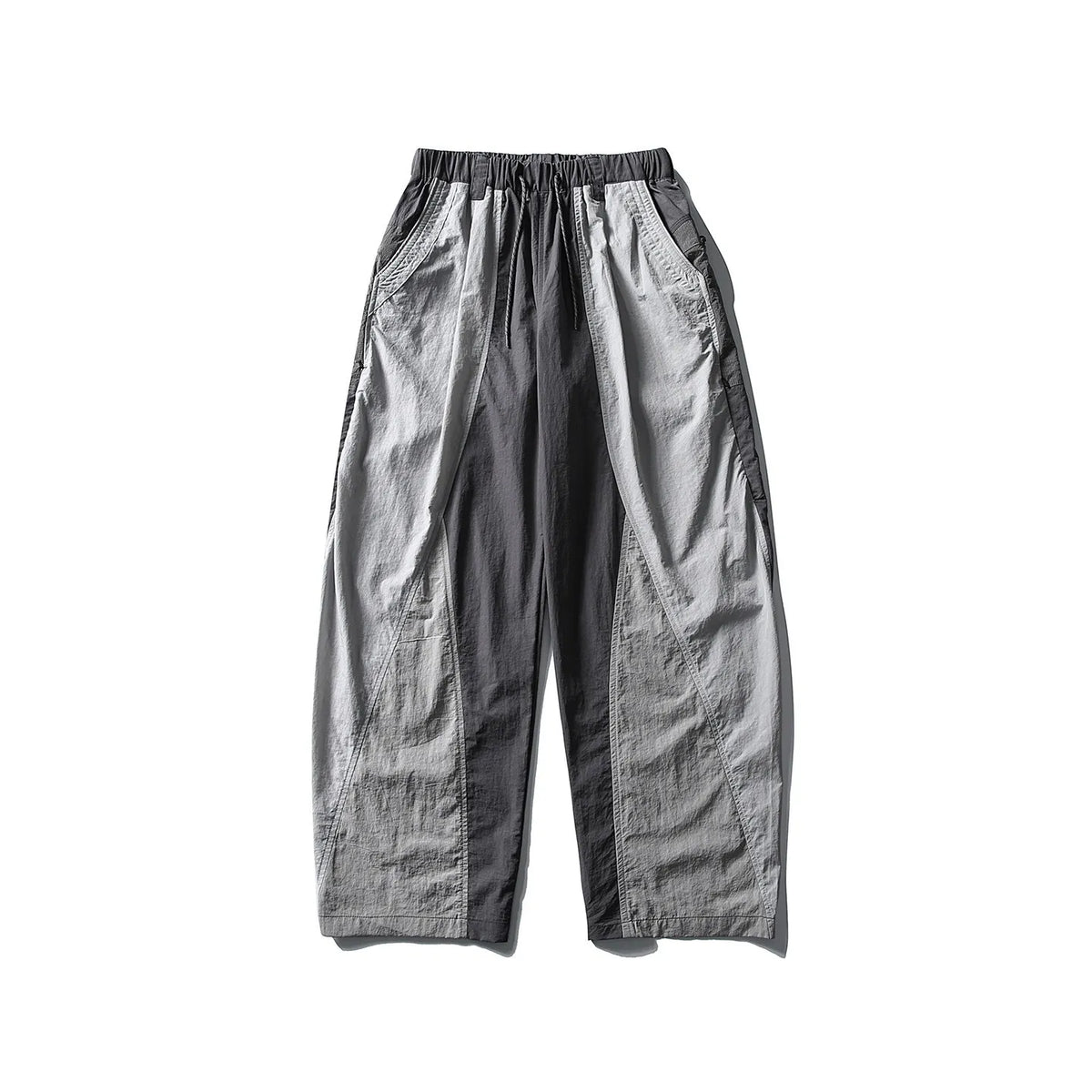 Men Outdoor Lightweight Quick Dry Ultra Loose Casual Splice Wide Leg Techwear Track Cargo Pants Women Streetwear Baggy Trousers