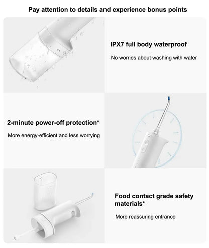 NEW MIJIA MEO705 Portable Oral Irrigator 2 Dental Teeth Whitening Flosser Bucal Tooth Cleaner Waterpulse Water Thread for Teeth